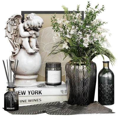 现代书籍雕塑花瓶摆件-01